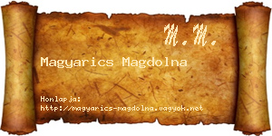 Magyarics Magdolna névjegykártya