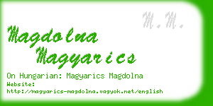 magdolna magyarics business card